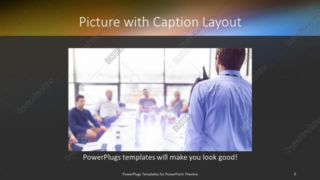 Picture with Caption presentation slide layout