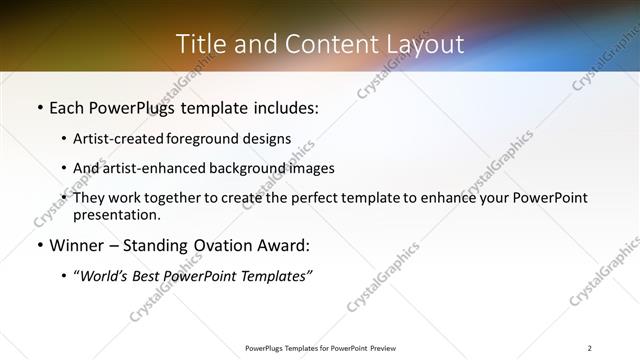 Title and Content presentation slide layout