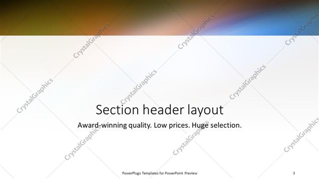 Section Header presentation slide layout
