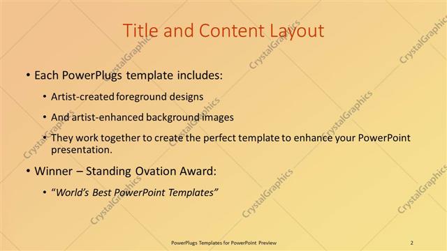 Title and Content presentation slide layout