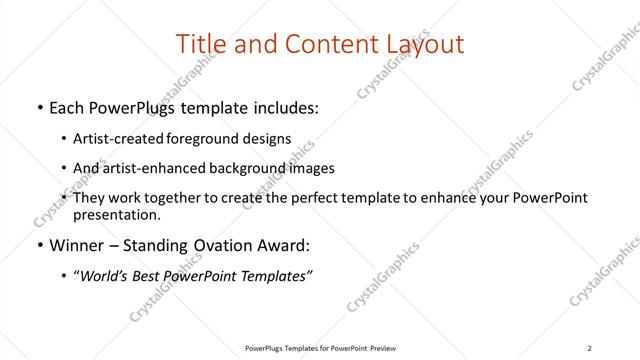 Title and Content presentation slide layout