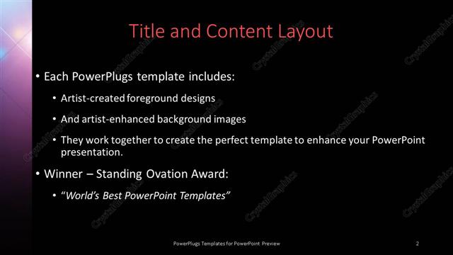 Title and Content presentation slide layout