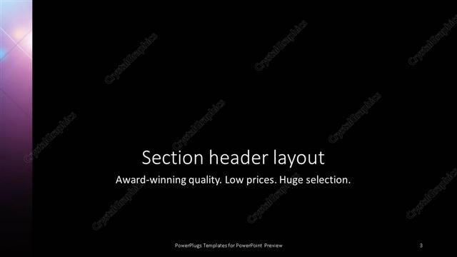 Section Header presentation slide layout