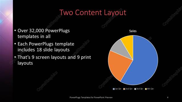 Two Content presentation slide layout