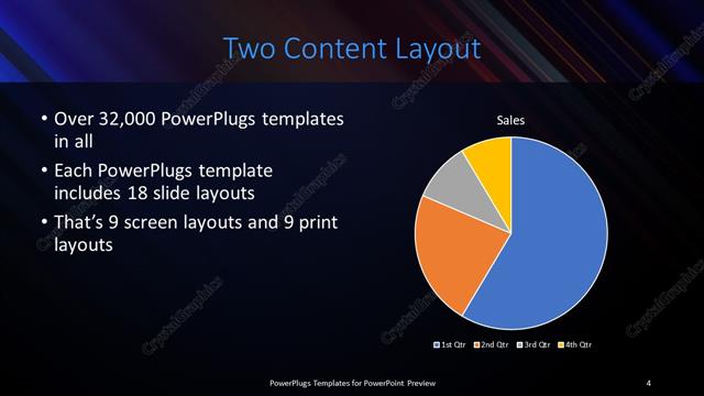 Two Content presentation slide layout