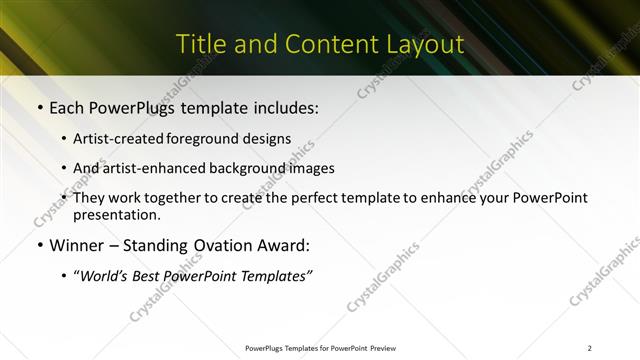 Title and Content presentation slide layout
