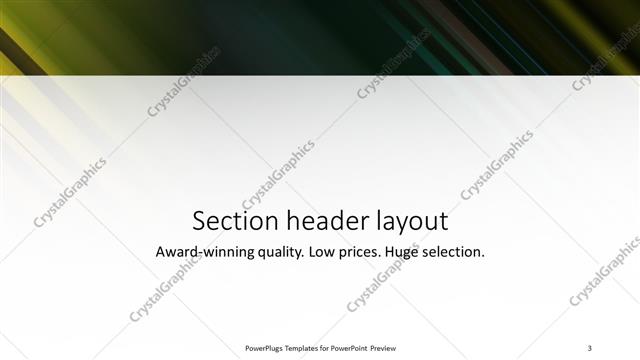 Section Header presentation slide layout