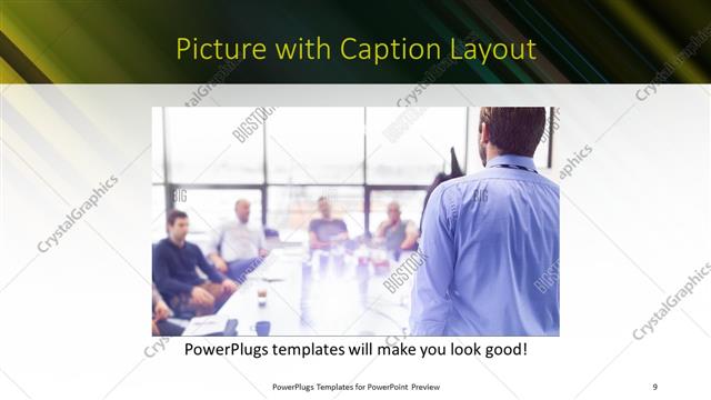 Picture with Caption presentation slide layout