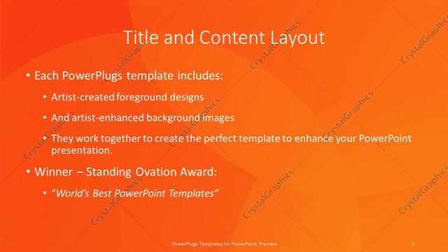 Title and Content presentation slide layout