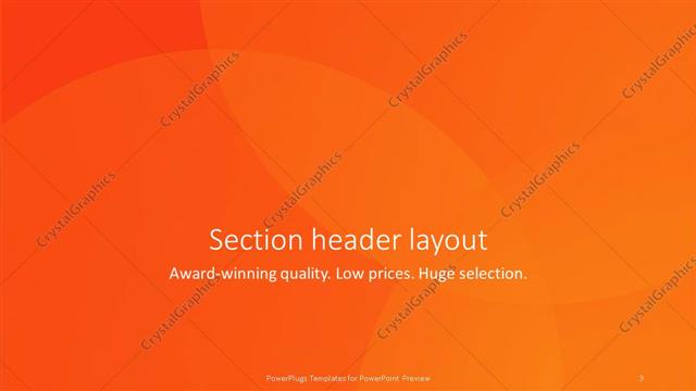 Section Header presentation slide layout