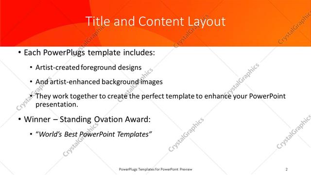 Title and Content presentation slide layout