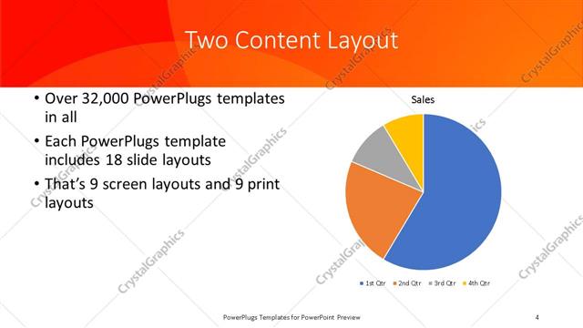 Two Content presentation slide layout