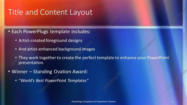Title and Content presentation slide layout