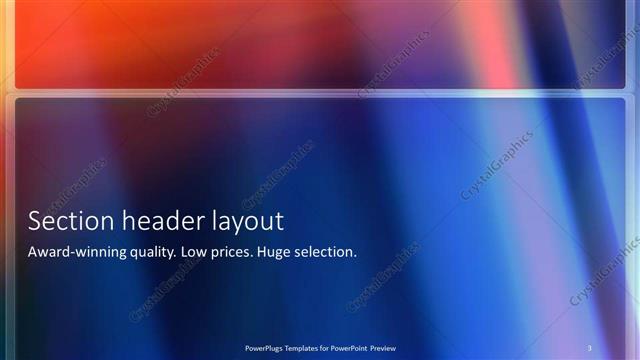 Section Header presentation slide layout