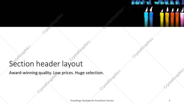 Section Header presentation slide layout
