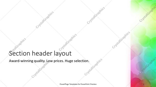 Section Header presentation slide layout