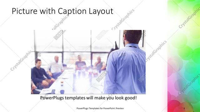 Picture with Caption presentation slide layout