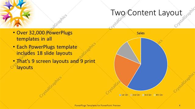 Two Content presentation slide layout