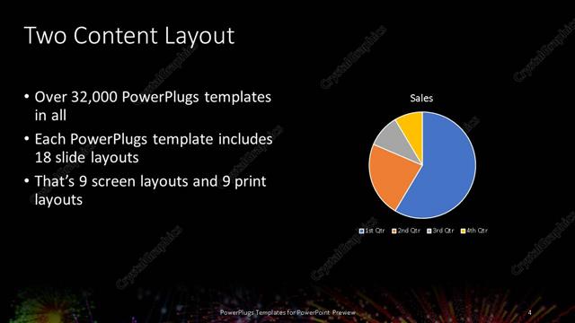 Two Content presentation slide layout