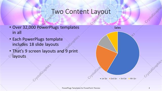 Two Content presentation slide layout