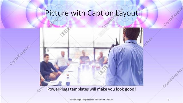 Picture with Caption presentation slide layout