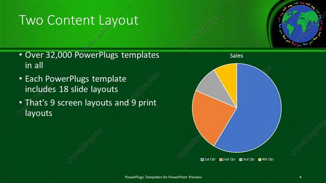 Two Content presentation slide layout