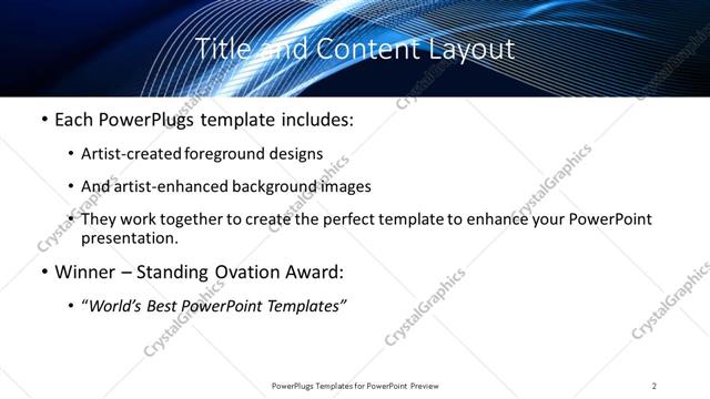 Title and Content presentation slide layout