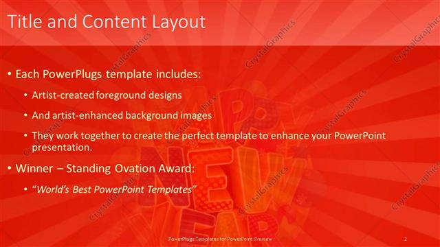 Title and Content presentation slide layout