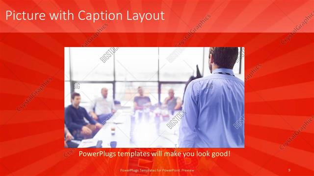 Picture with Caption presentation slide layout