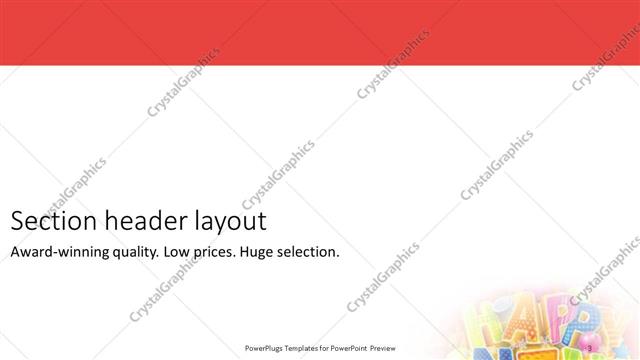 Section Header presentation slide layout