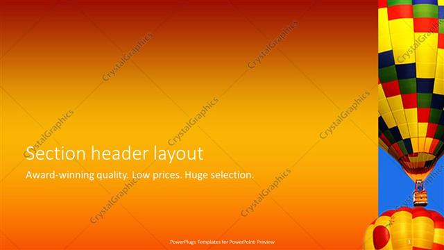 Section Header presentation slide layout