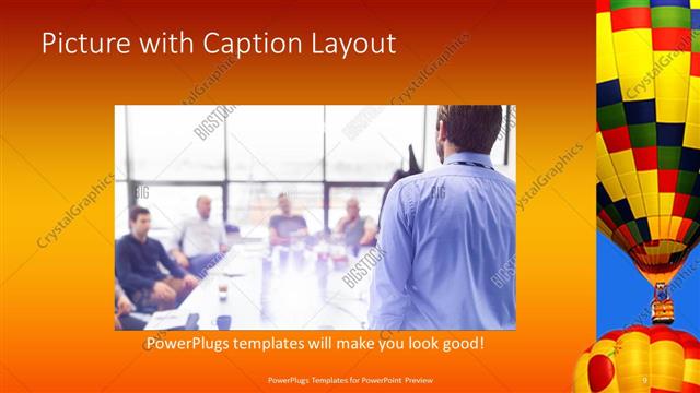 Picture with Caption presentation slide layout
