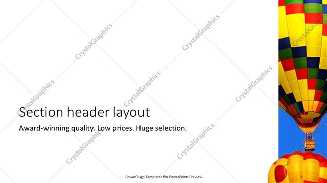 Section Header presentation slide layout