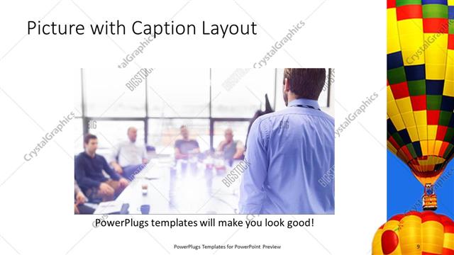 Picture with Caption presentation slide layout