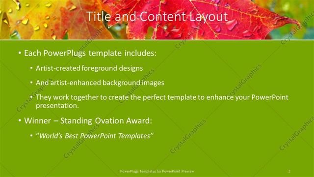 Title and Content presentation slide layout