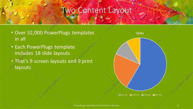Two Content presentation slide layout