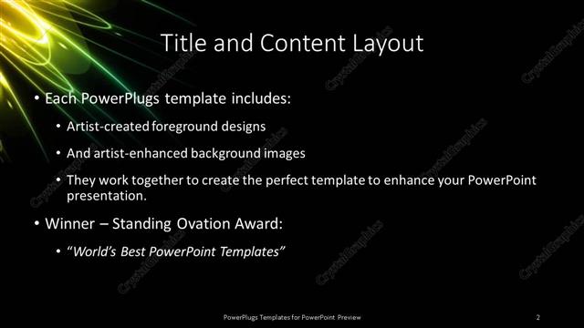 Title and Content presentation slide layout