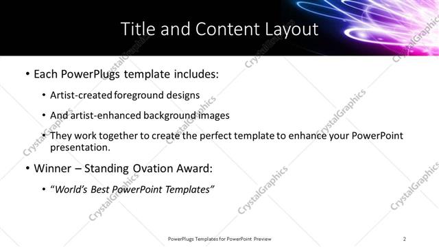 Title and Content presentation slide layout