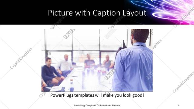 Picture with Caption presentation slide layout