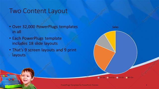Two Content presentation slide layout