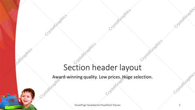 Section Header presentation slide layout