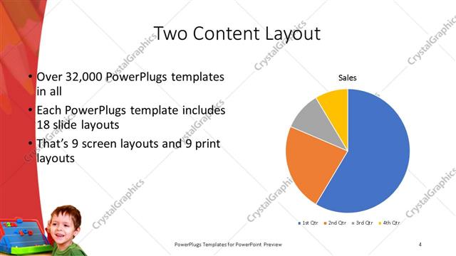 Two Content presentation slide layout