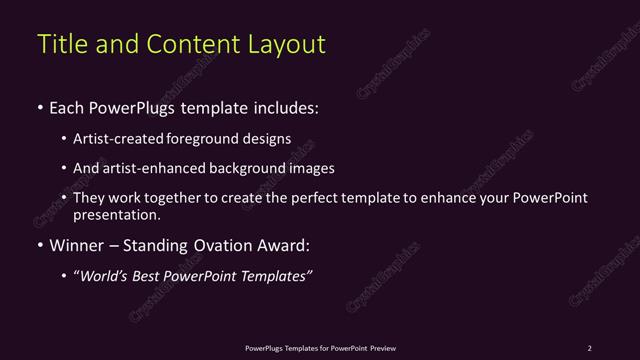Title and Content presentation slide layout