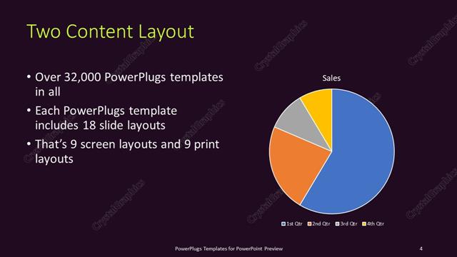 Two Content presentation slide layout