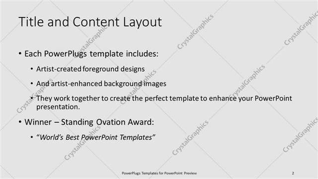 Title and Content presentation slide layout