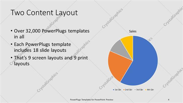 Two Content presentation slide layout