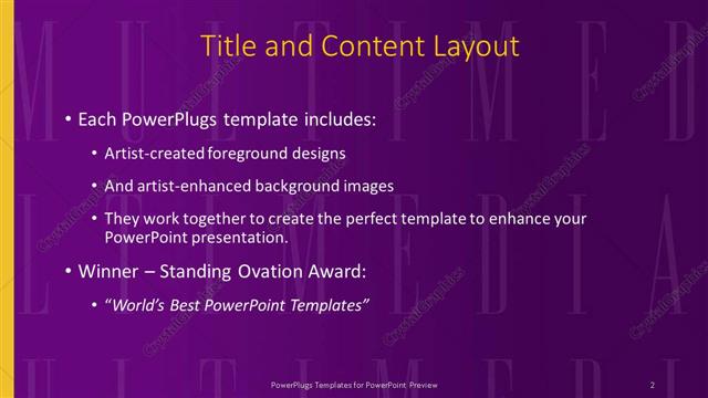 Title and Content presentation slide layout