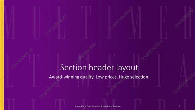 Section Header presentation slide layout