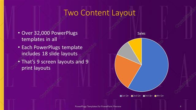 Two Content presentation slide layout