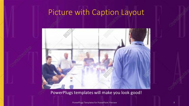 Picture with Caption presentation slide layout